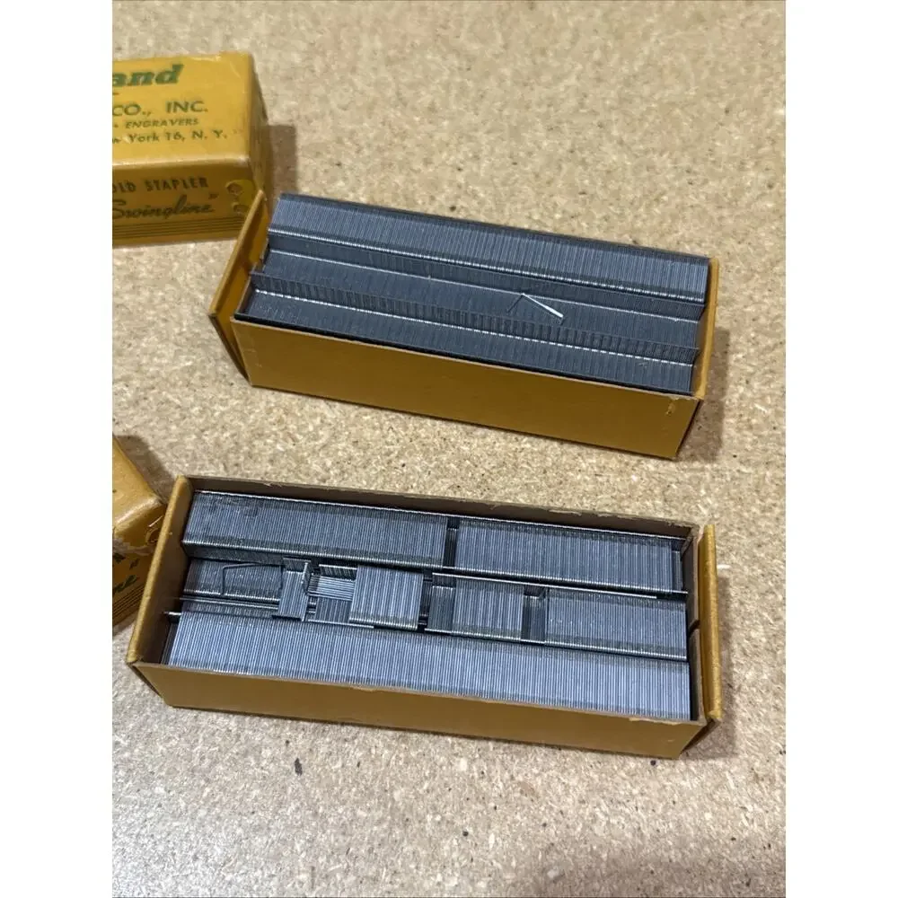 VTG Staple Boxes Lot – Apollo Stationery & Bostitch – Old Office Supplies